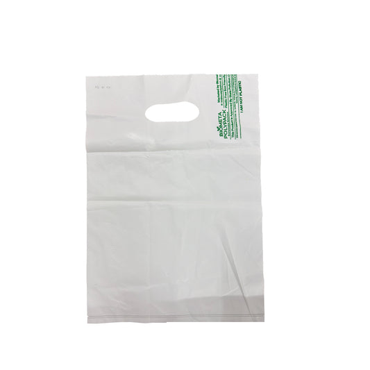 Biometa Compostable D-Cut Custom Shopping Bags | Premium Eco Packaging