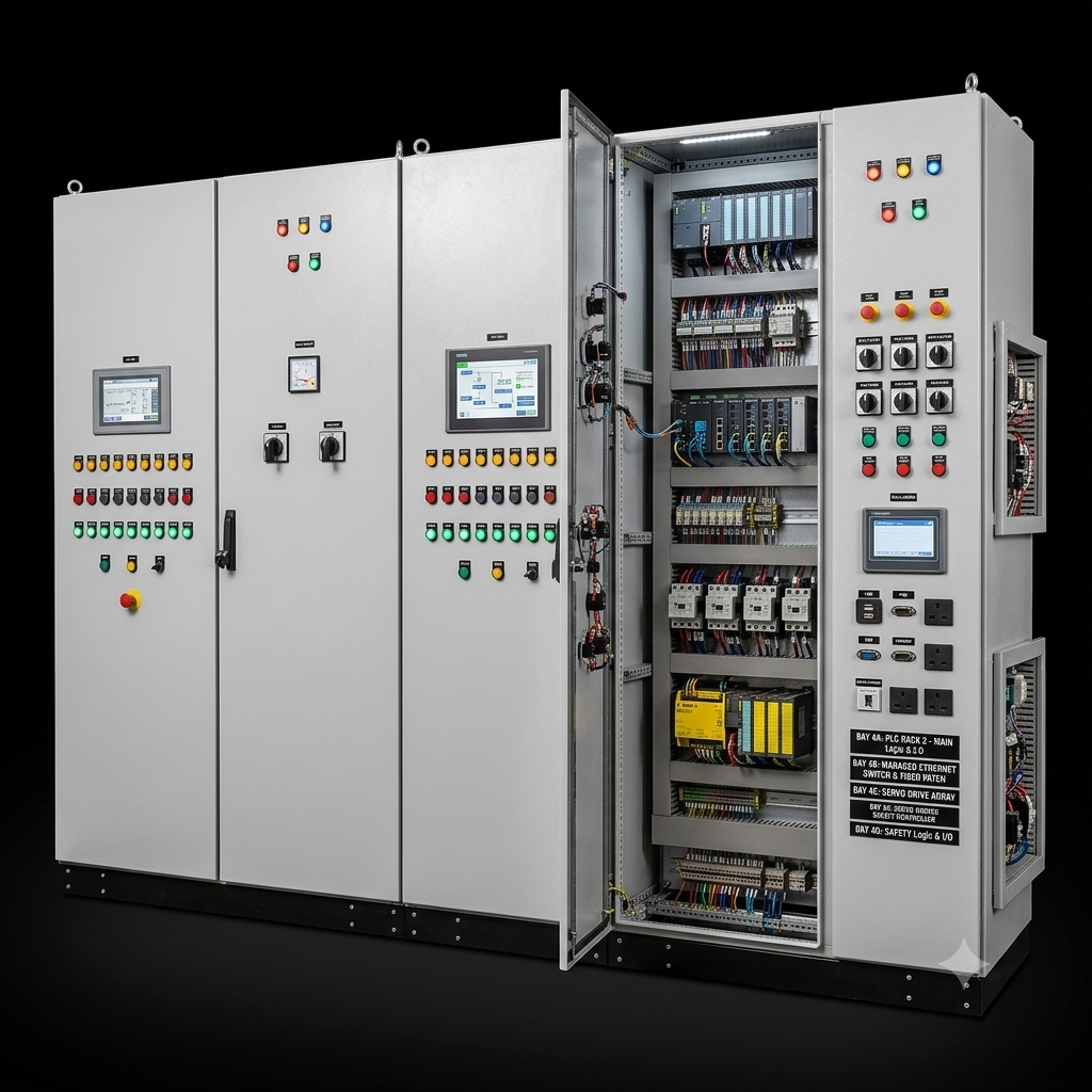 Mild Steel PLC Automation Control Panel (2000 Amps)